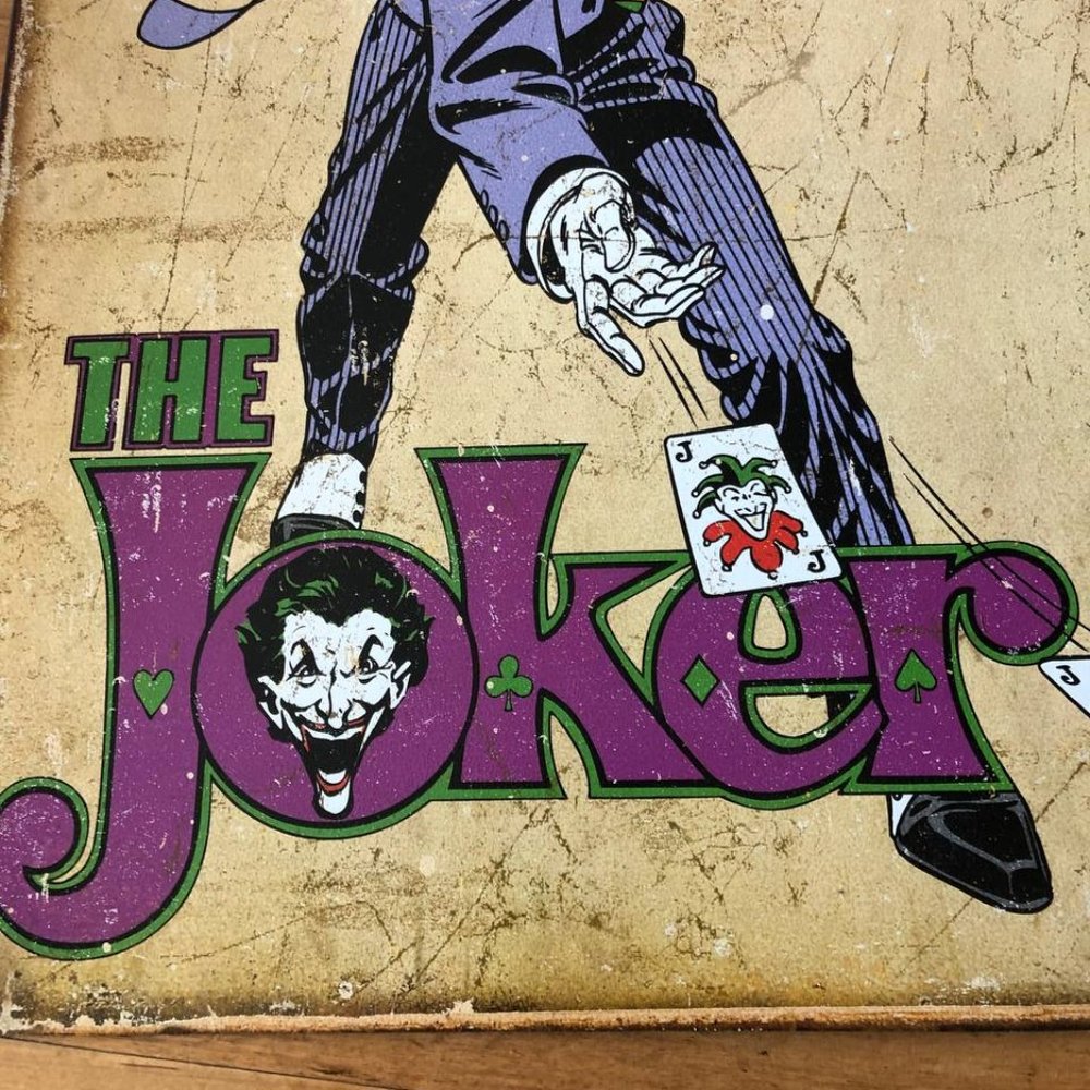 DC Comics The Joker Metal Tin Sign 12.5in x 16in - Picture 2 of 8